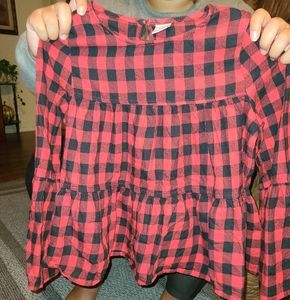 Girls Buffalo Plaid Shirt